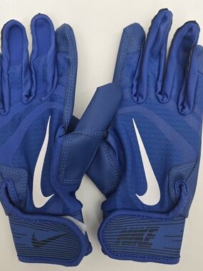 NWOT Nike M Batting Gloves Royal Blue Baseball
